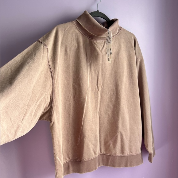 Zara washed ribbed trim sweatshirt - Picture 5 of 8